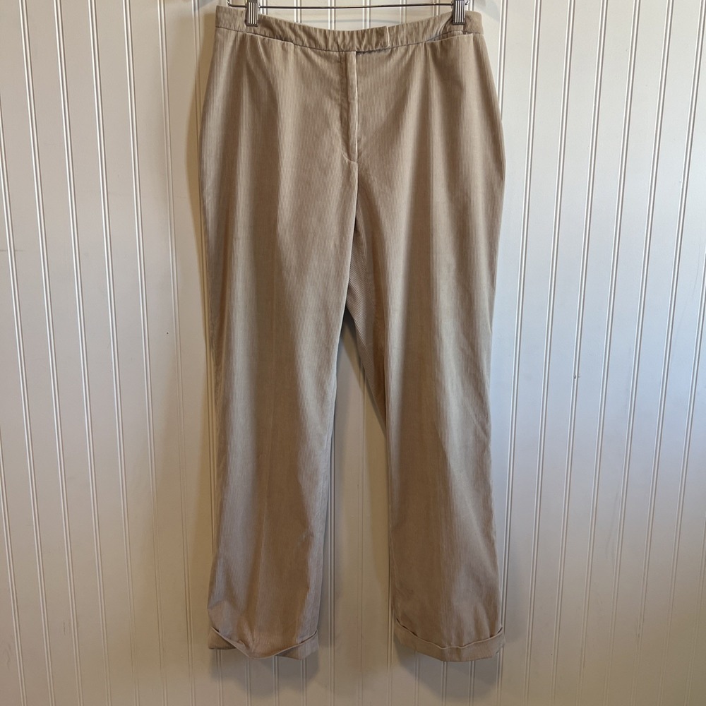 Davide Cenci Corduroy pants women  1951 size 46 vintage made in Italy US 10 Tan